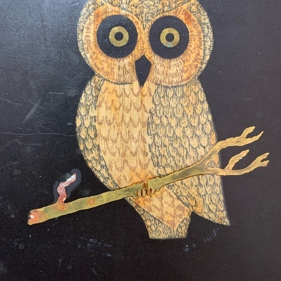 couroc of monterey tray and bowl mid century modern resin tray owl motif - Picture 6 of 14
